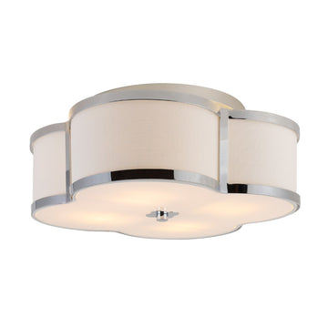 Quatrefoil Scalloped Shade Metal Classic Glam LED Flush Mount - JONATHAN Y